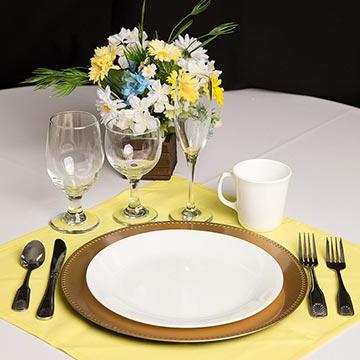 Melamine with Gold Charger